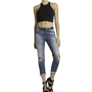 NWT Mavi Ada Sexy Distressed Boyfriend Jeans - 25 waist